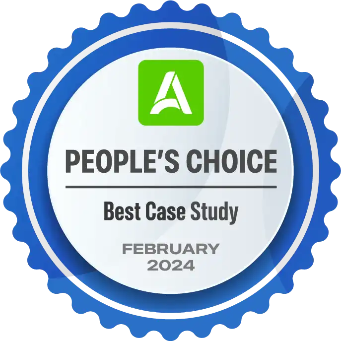 Award badge for Best Case Study