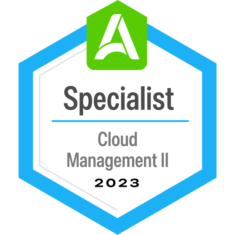 Cloud Management Specialist II Certification Badge
