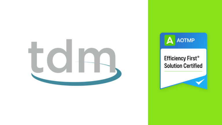 TDM logo next to an AOTMP Certification badge.