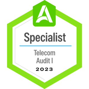 Telecom Audit Specialist I Certification Badge