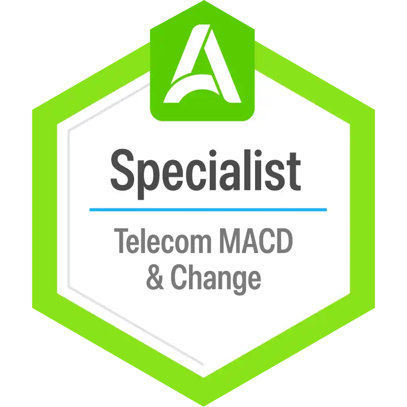 Telecom MACD & Change Management Specialist badge