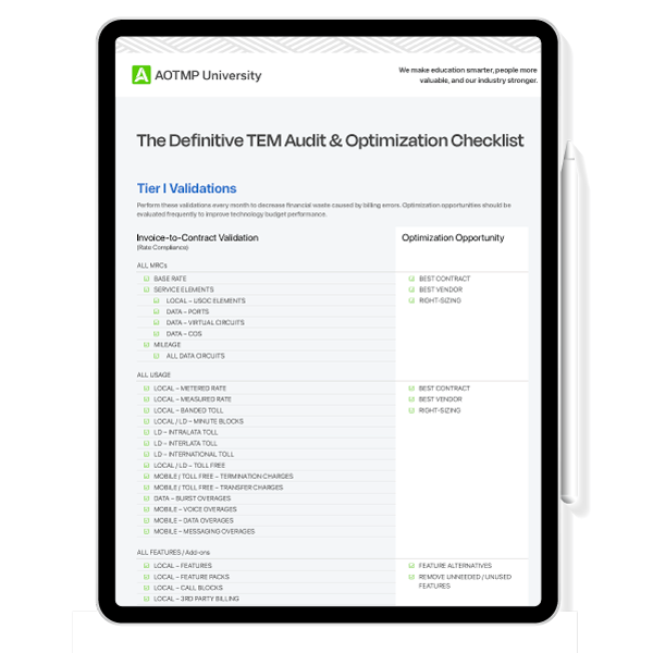 An iPad displaying the free PDF checklist.