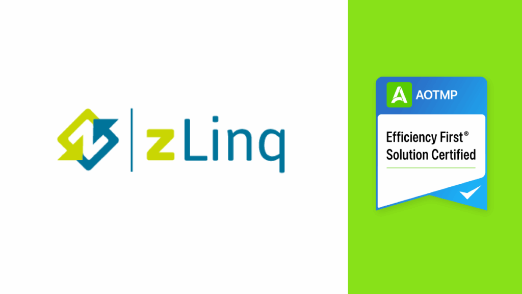 zLinq logo next to an AOTMP certification badge
